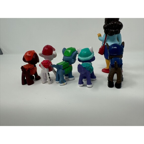 PAW PATROL Figure Play Set NICKELODEON Nick Jr PVC TOY Mayor Goodway + 5 Pups - Picture 7 of 9